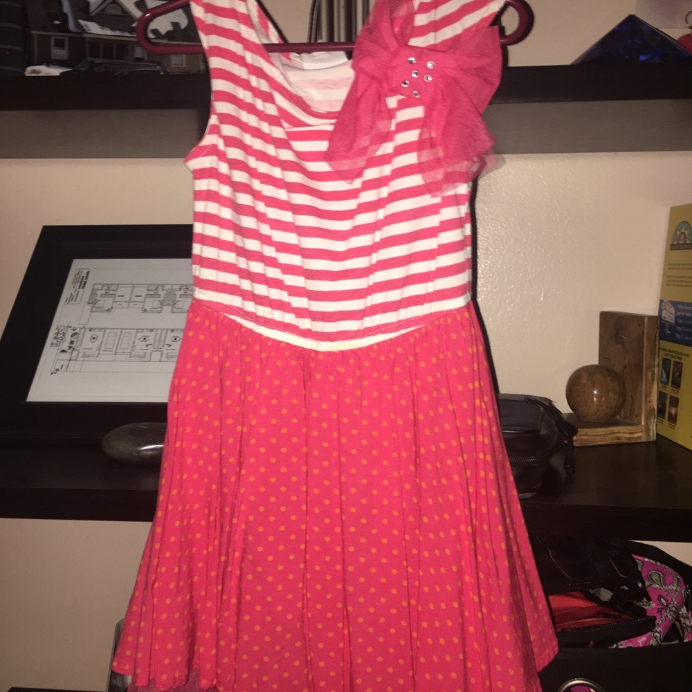 Cute Pink & White Striped Dress
